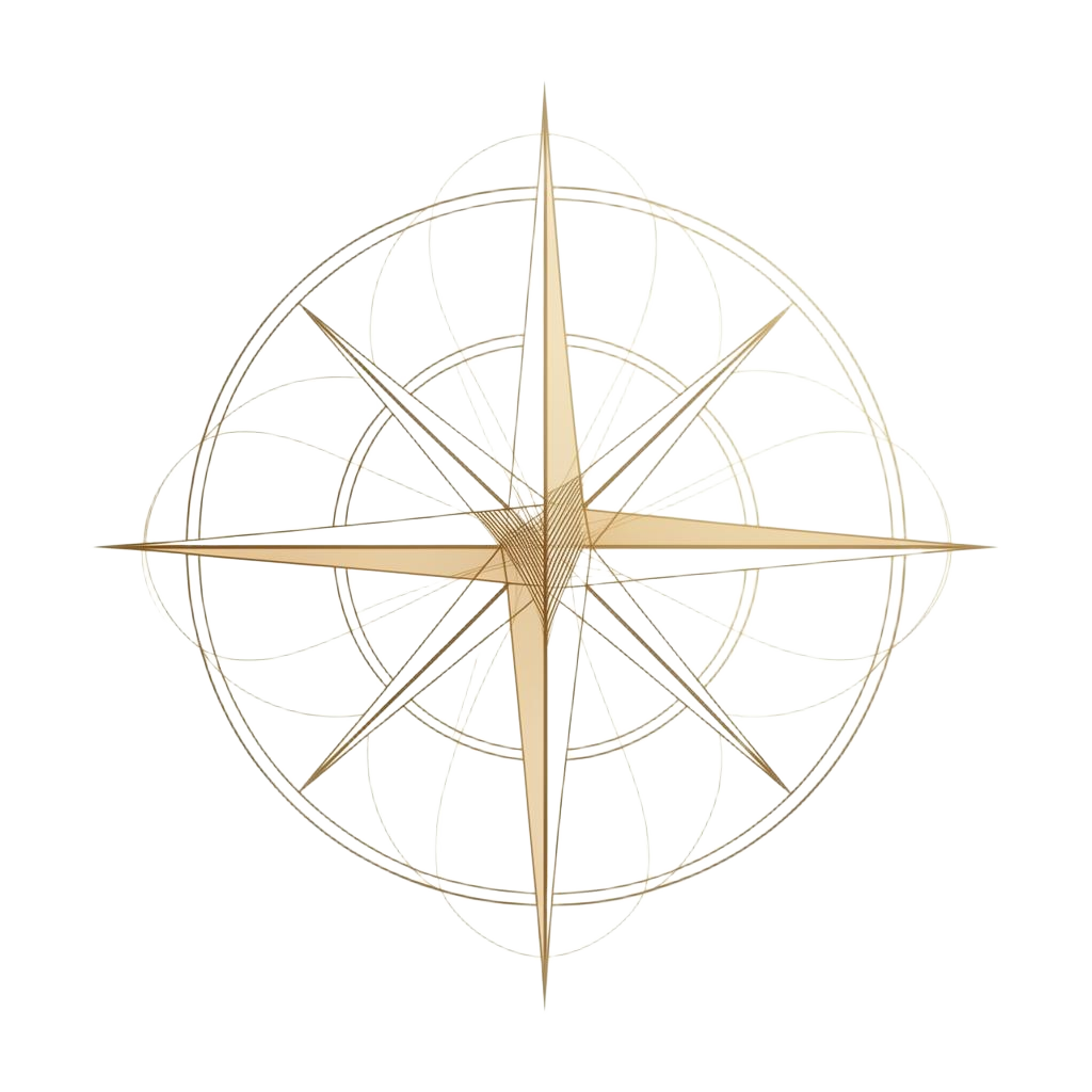 Compass illustration representing new directions